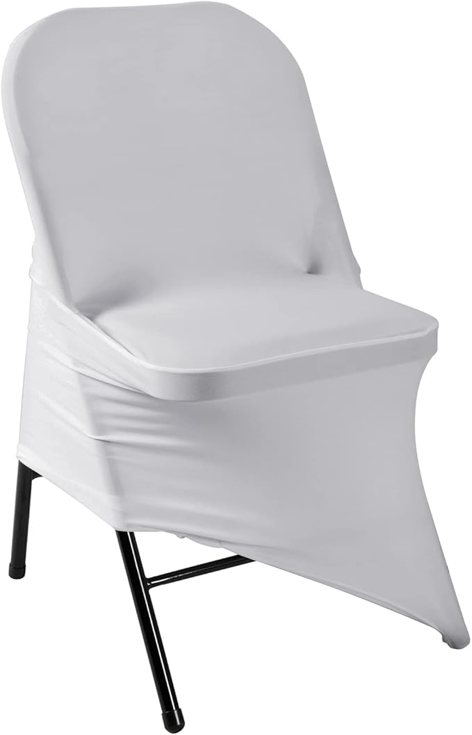 Spandex Chair Cover,25PCS,Living Room Folding Chair Covers,Removable Chair Covers Washable Protector Stretch Chair Cover for Party, Banquet,Wedding Event,Hotel(Sliver)