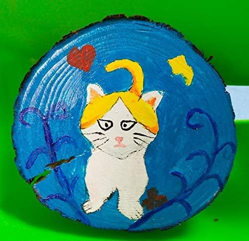 Unfinished Natural Wood Slices 12 Pcs 3.5-4 inch Craft Wood kit Circles Crafts Christmas Ornaments DIY Crafts with Bark for Crafts Rustic Wedding Decoration by William Craft (3.5-4inch)