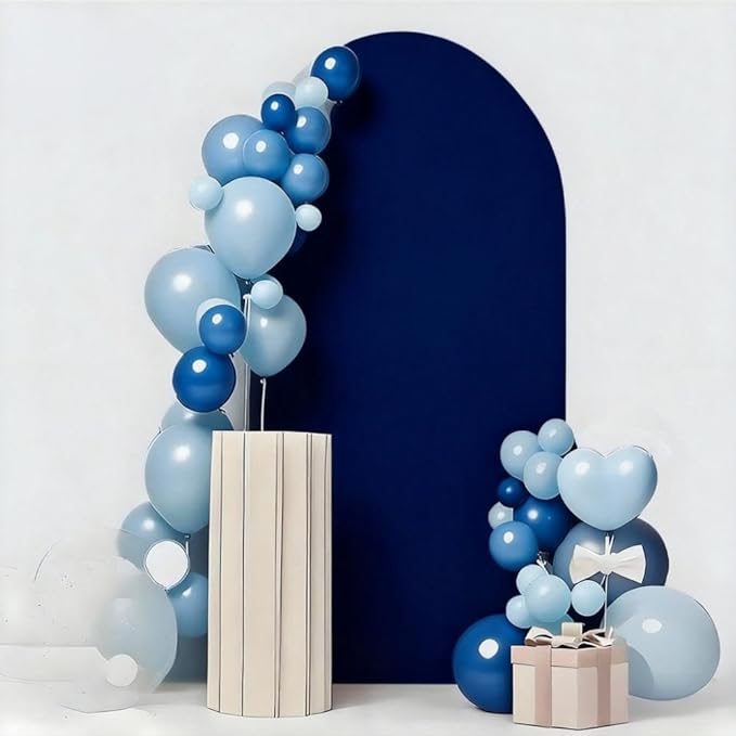 Navy Blue 6 FT Arch Backdrop Cover, Spandex Dark Blue Arch Cover, Background Stand Covers for Birthday Graduation Wedding Party Decor