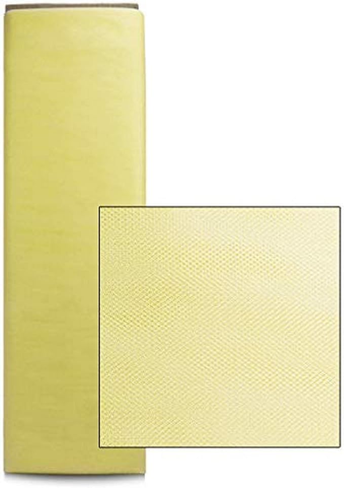 Expo International Premium Shiny Tulle, Bolt of 54” X 25 Yards, Polyester Fabric for Wedding, Floral, or Party Decorations, Easy-to-Use, Yellow, Pack of 1