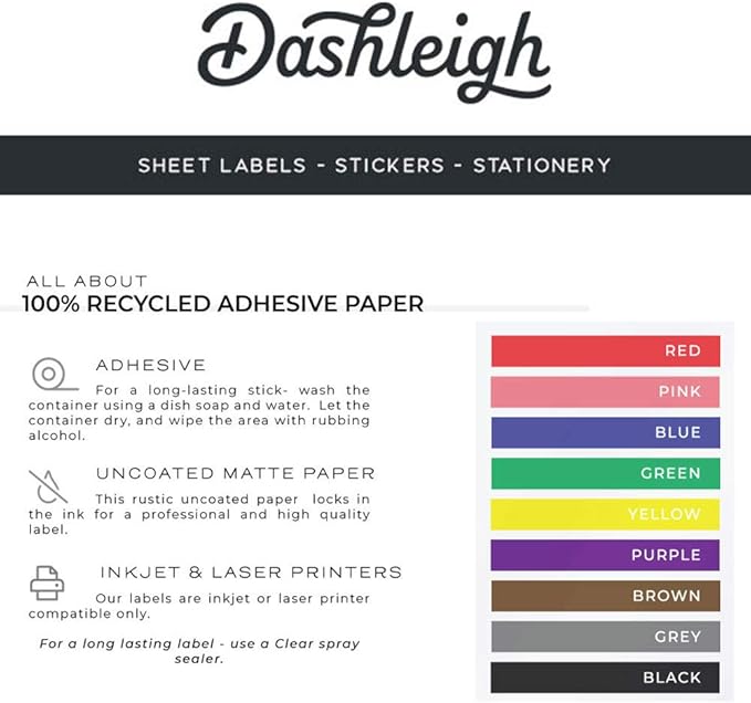 60 Printable Large Beer Bottle White Labels, 4x3 inches, 100% Recycled White