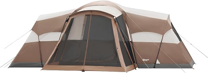PORTAL 6/8/10 Person Family Camping Tent with Screen Room, Water Resistant Big Tunnel Tents with Rainfly, Large Family Tent for Camping, Outdoor, Patio