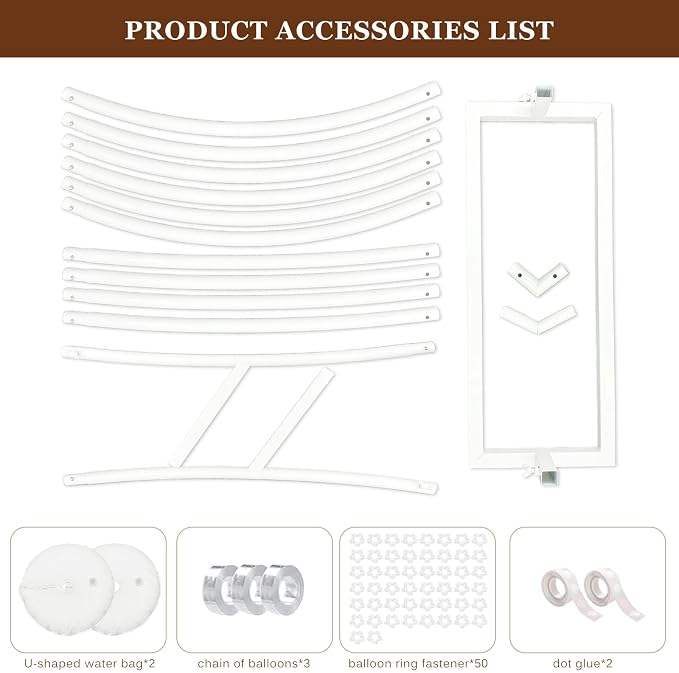 Heart Shaped Metal Balloon Arch Kit,6.6ft Wedding Heart Arch Backdrop Stand,with Water Bag for Proposal, Wedding, Valentine’s Day, Bridal, Birthday Party Decorations (White-Regular-S)