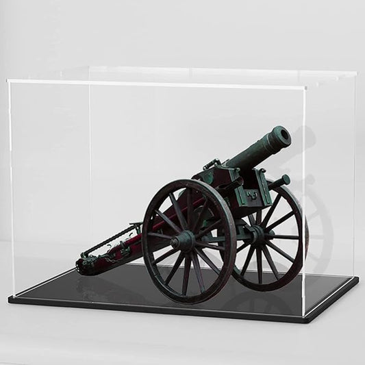 SVENJBB Acrylic Display Case, Large Clear Acrylic Box with Black Base and Lid for Collectibles and Figures, 14.5x11x11 Inch