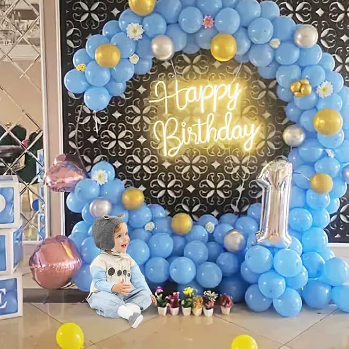Round Backdrop Stand Arch Balloon Golden Metal Circle Garland Frame with Base for Wedding Birthday Party Baby Shower Graduation Decoration (7.87 FT)