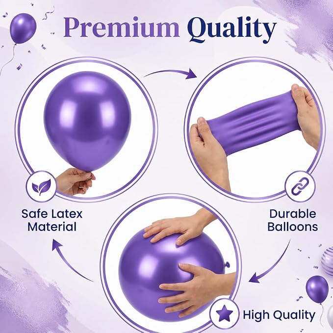 Balloon Column Stand Kit with Balloons, Base and Pole, Balloon Column Kit for Floor or Table Backdrop Decoration for Party Wedding Baby Shower Birthday Graduation (Midnight Purple Blue)