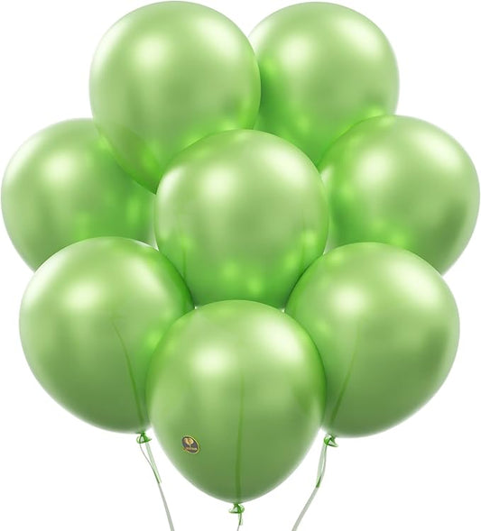 AFTERLOON® Biodegradable Balloons Pearlized Lime Green 12 Inch 100 Pack, Pearlescent Thickened Extra Strong Latex Helium Float, for Baby Shower Gender Reveal Garland Wedding Birthday Party Decorations