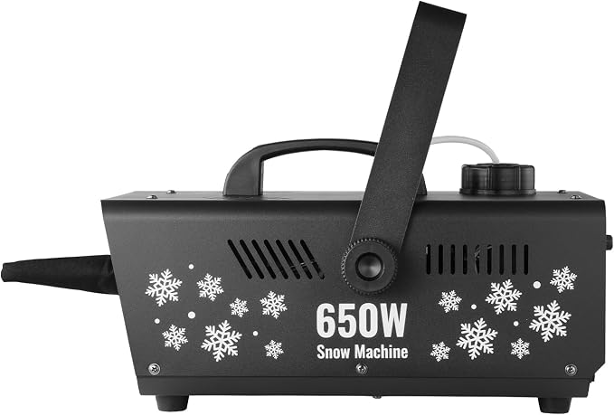 VEVOR Snow Machine, 650W Wireless Remote Control Snow Maker Machine with 1L Tank High Output Portable Premium Artificial Snowflake Machines for Christmas Holidays Parties Wedding Stage Effect