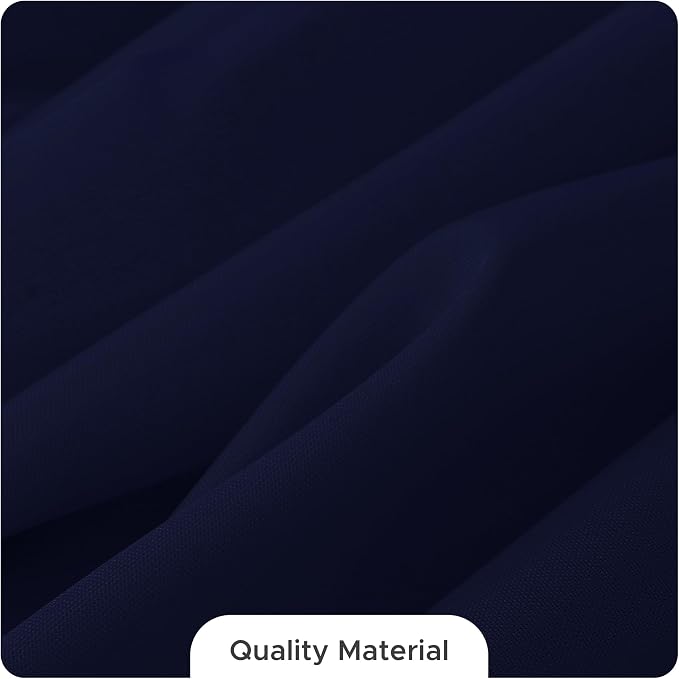 Fitable 8 Pack Round Tablecloths: Stain Resistant Wrinkle Free Circle Table Clothes, Washable Reusable Polyester Table Covers for Wedding Party Birthday Banquet Reception(Navy, 120 Inch)