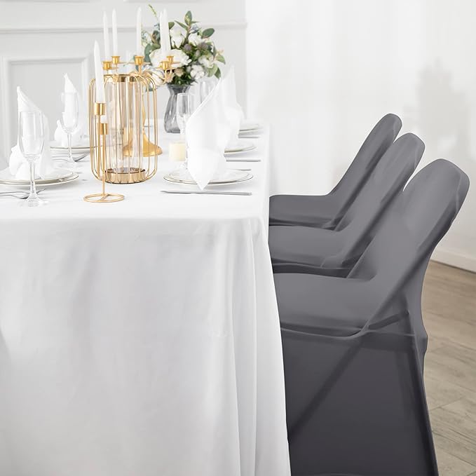 Spandex Chair Cover,25PCS,Living Room Folding Chair Covers,Removable Chair Covers Washable Protector Stretch Chair Cover for Party, Banquet,Wedding Event,Hotel(Gray)