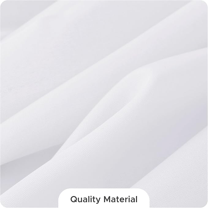 Fitable 8 Pack Rectangle Tablecloths: Stain Resistant Wrinkle Free Table Clothes, Washable Reusable Polyester Table Covers for Wedding Party Birthday Banquet Reception(White, 60x102 Inch)