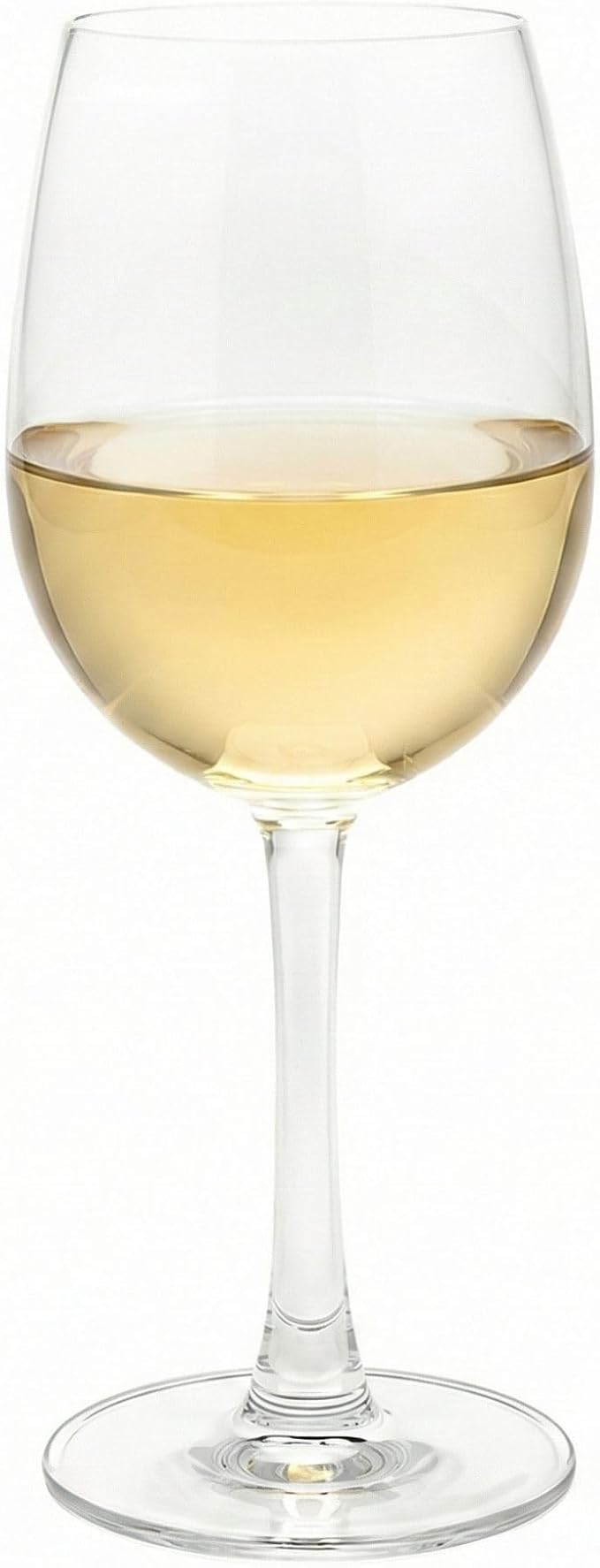 Restaurantware Voglia Nude 12 Ounce White Wine Glasses Set Of 12 Crystal Wine Glasses - Laser-Cut Rim Fine-Blown Crystal Wine Glasses For Chardonnay Pinot Grigio Sauvignon Blanc Dishwasher-Safe