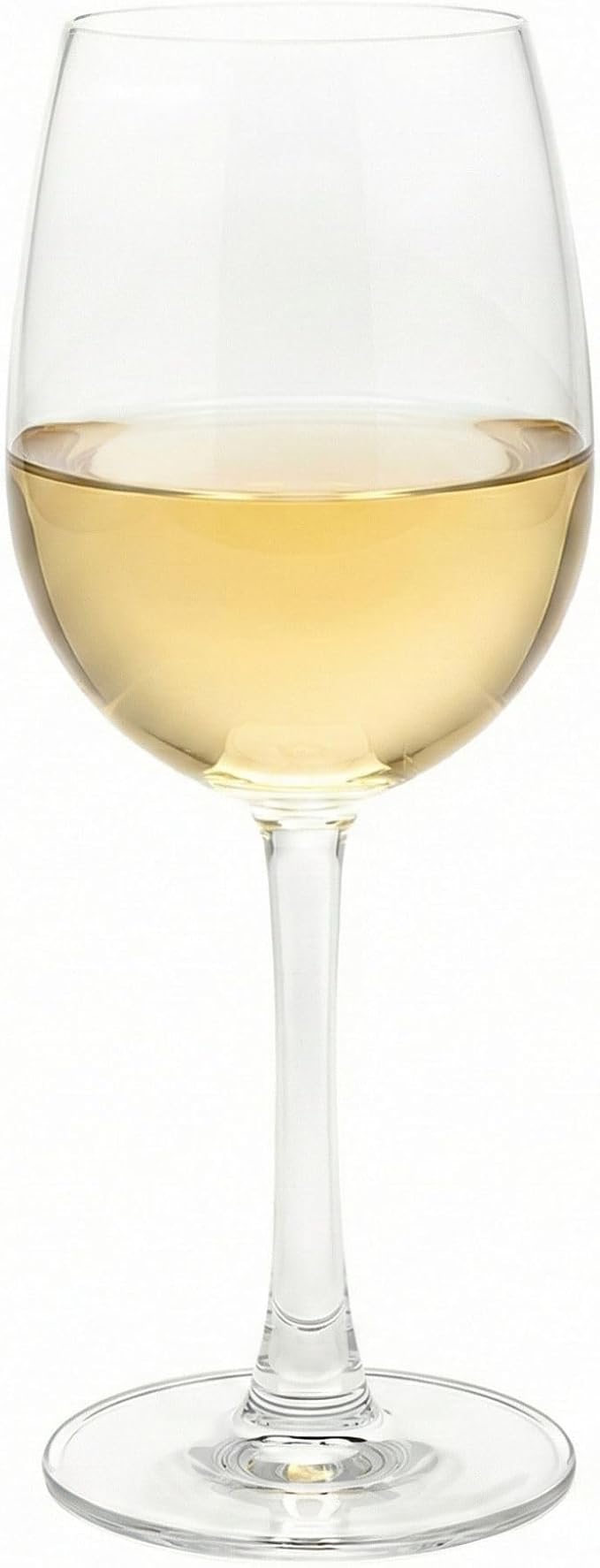 Restaurantware-Voglia Nude 12 Ounce White Wine Glasses, Set Of 6 Crystal Wine Glasses - Laser-Cut Rim, Fine-Blown Crystal Glass, For Chardonnay, Pinot Grigio, Sauvignon Blanc, Dishwasher-Safe