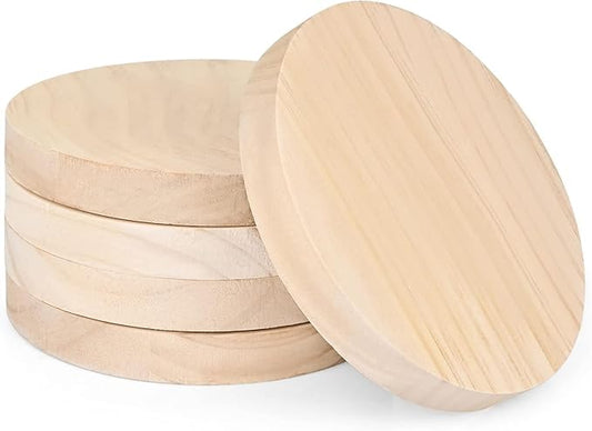 Yangbaga 8 inches Unfinished Natural Wood Slices-Round Wooden Discs Circles for Crafts Unfinished Wood Coasters for Centerpieces DIY Crafts/Door Hangers/Christmas Decoration/Drawing/Wood Engraving