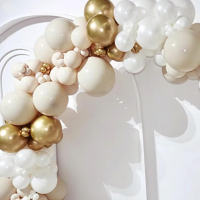 Double Stuffed Nude Balloons, Blush Nude Balloon Arch,18 12 10 5 Inch Double Stuffed Cream Peach Balloon Different Sizes for Neutral Baby Shower,Boho Party,Gender Reveal Party,Bridal Shower (Nude01)