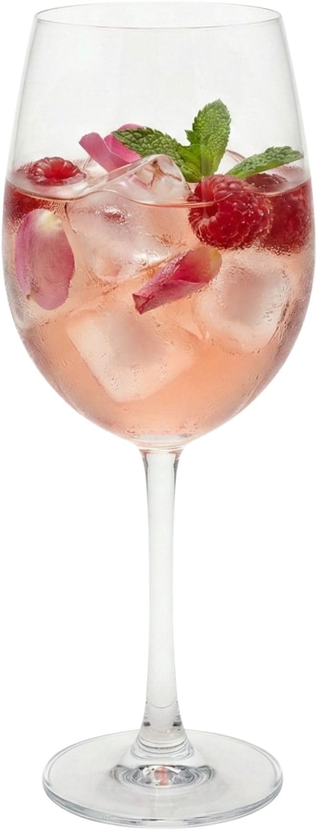 Restaurantware Wine Glasses 6 Count 25 Ounce Glass Bordeaux Wine Drinkware Crystal Dishwasher Safe Lead-Free Clear