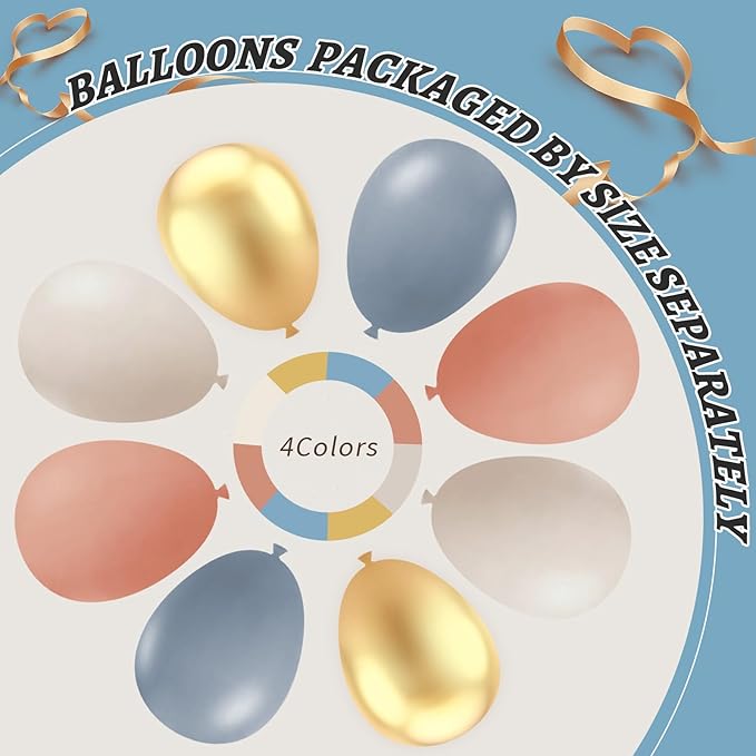 Gender Reveal Balloon Garland Arch Kit,412pcs Pink and Blue balloons 18 12 10 5 Inch for Gender Reveal Decorations Birthday Baby Shower Wedding Bridal