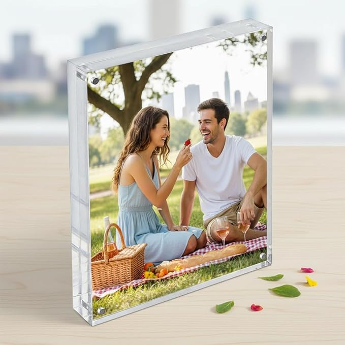 Azar Displays 104434-2PK Acrylic Photo Frame Magnetic 5x7 (2-Pack)