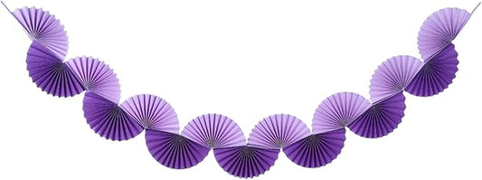 uxcell Paper Fan Garland, 5.25ft Paper Garland Hanging Decorations Set Party Hanging Decorations Fans for Birthday Parties Holiday Ornaments Family Gatherings Weddings, Purple