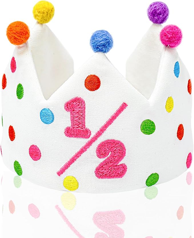 Personalized Hand Embroidered Birthday Hats Unique Happy Birthday Crowns Cute Party Hat for Boy Girl Fit All Ages