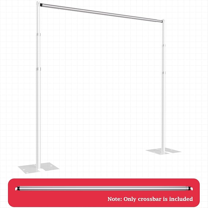 EMART 3ft-7ft Pipe and Drape Adjustable Crossbar for Backdrop Stand, Background & Curtain and Wedding Decor