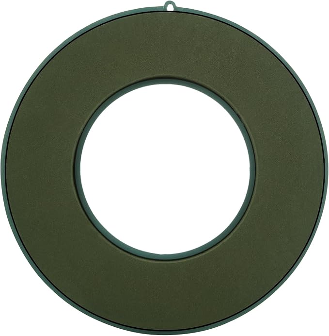 3Pcs Floral Foam Rings 10 Inch Round Floral Wet Foam Ring Foam Ring Flower Arrangement Kit for Florist Wedding Foam Decoration, Green
