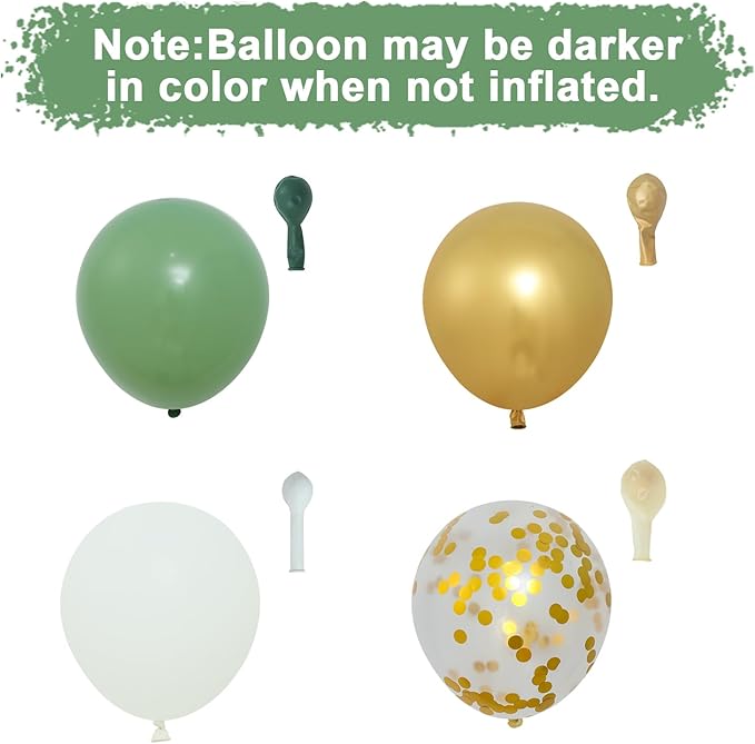 Sage Green Baby Shower Decorations for Boy Girl 106pcs Greenery Balloon Arch Kit, Baby Box,Tablecloth and Backdrop for Boho Woodland Jungle Theme Baby Shower Decor Neutral Party Supplies