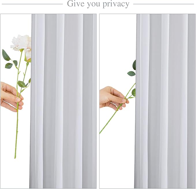 10ft x 7ft Silver Grey Backdrop Curtain for Parties Wedding Wrinkle Free Backdrop Drapes Panels for Baby Shower Birthday Photo Photography Polyester Fabric Background Decoration
