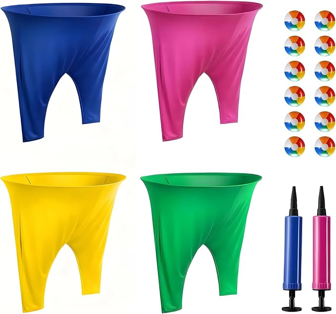 Granny Pants Yard Game Set for Kids & Adults, Funny Giant Outdoor Party Game with Oversized Pants & Balls, Backyard Lawn Family Game for Birthdays, Reunions & Team Activities ﻿
