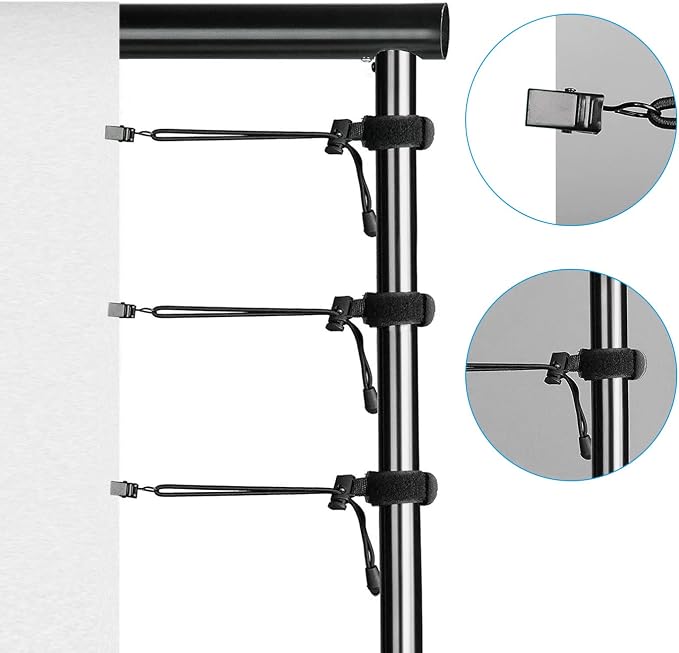 SLOW DOLPHIN Photo Video Studio 10 x12ft 100% Cotton White Muslin Backdrop with 10 x 10ft Stand Photography Background Support System Kit Clamp, Clips,Carry Bag
