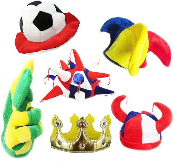 Funny Fun Party Hats for Adults 6 Pack - Assorted Novelty Costume Hats for Birthday Party Supplies, Photo Booth Props Accessories for Bachelorette, Bachelor, Wedding & Theme Events