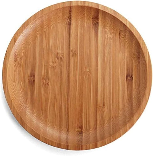 8.5" Bamboo Plate Set - Bamboo Reusable Plates - Round Bamboo Plates - Wood Plates Dinnerware - Bamboo Dinner Plates - Bamboo Dinnerware Set - Eco Friendly Plates (8 Pack / 8" Round)