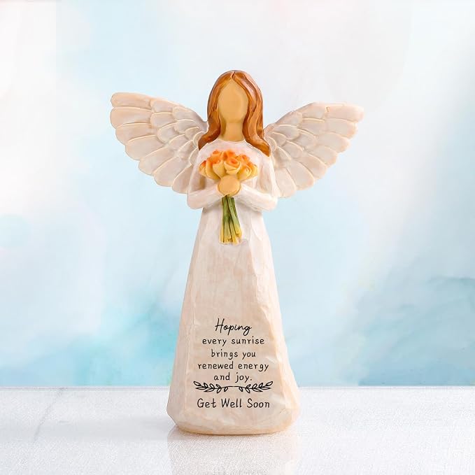Kohehe Get Well Gifts for Women,5.5'' Get Well Soon Angel Figurine,Unique Encouragement Gifts for New Mom,Grandma,Sister and Best Friend
