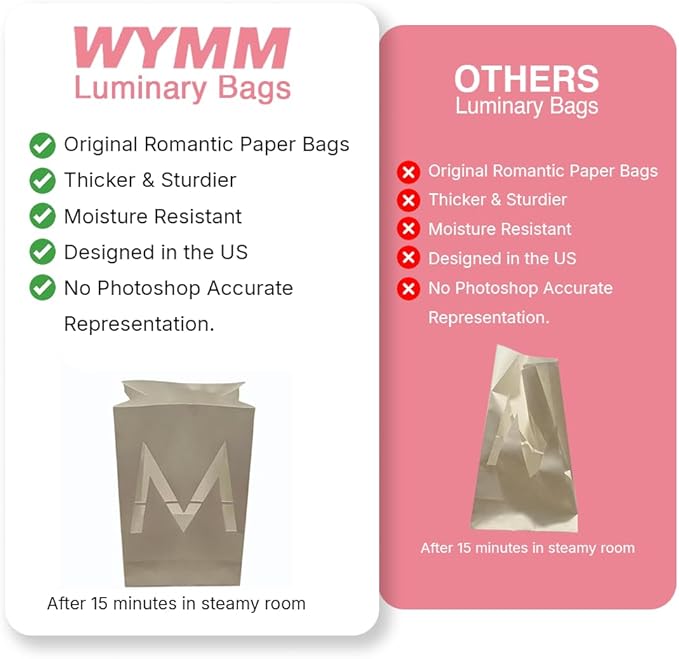 WYMM Happy Anniversary Decorations Light up Letters with 30 Tea Lights Candles and 2000 Rose Petals Included - Luminary Paper Bags to be Used as Happy Anniversary Banner and Anniversary Decorations