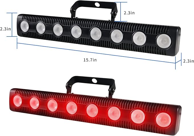 2 Pack Wall Washer Light, RGB Color Party Lights, Dj 4 in1 Sound Activated Stage Lights - for Indoor Outdoor Yards Churches Birthday Light Shows Clubs Bars