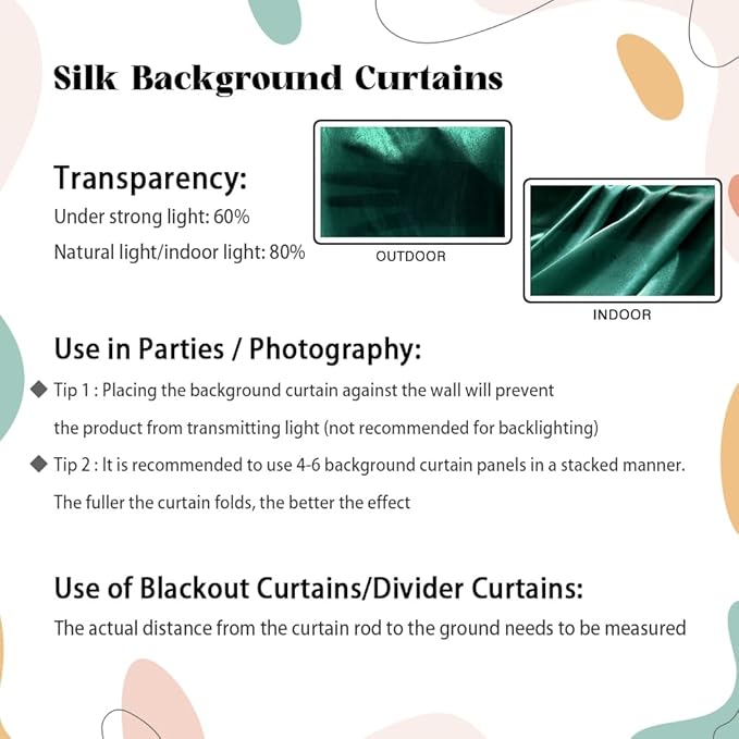 10x10ft Emerald Green Backdrop Curtains Green Drapes for Backdrops Satin Photo Backdrop Drapes for Christmas Decor Hoilday Props TAYBSDJ049