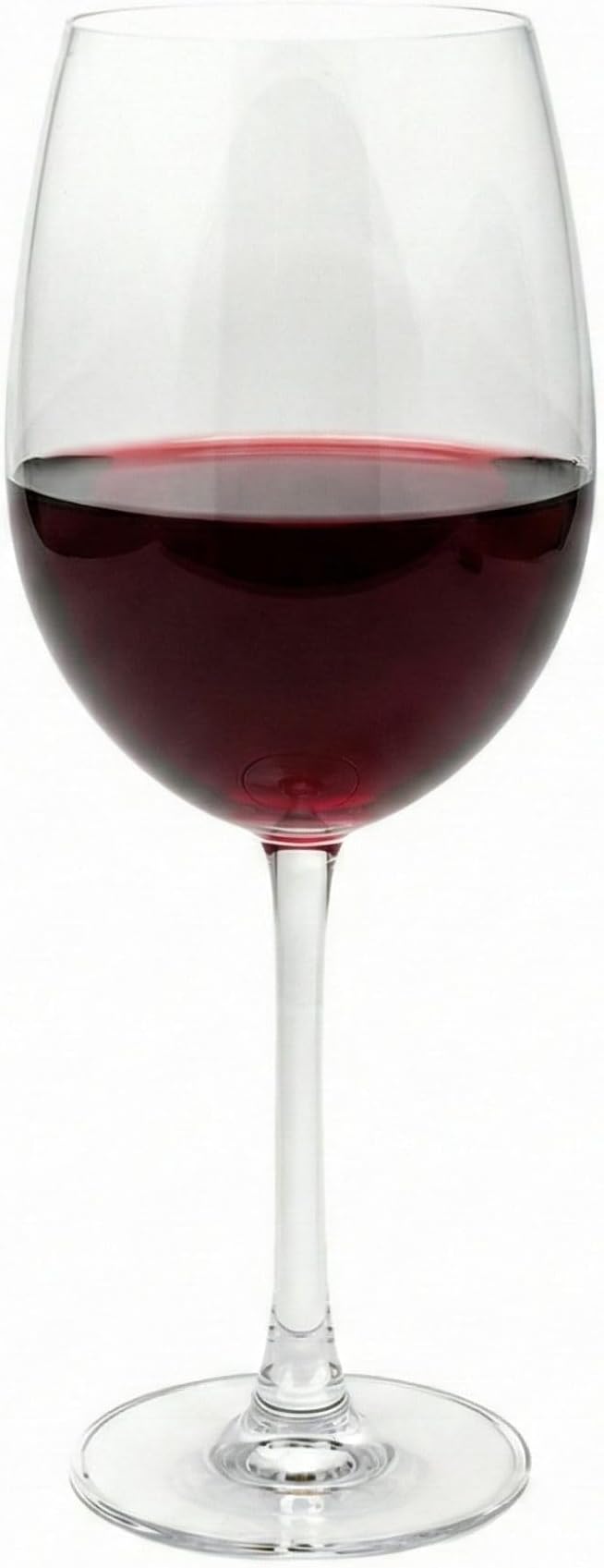 Restaurantware Wine Glasses 6 Count 25 Ounce Glass Bordeaux Wine Drinkware Crystal Dishwasher Safe Lead-Free Clear