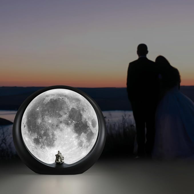 mamre Supermoon Lamp Non-Rechargeable Night Light Couple’s Gift for Wedding Anniversary Valentine’s Day Birthday Christmas