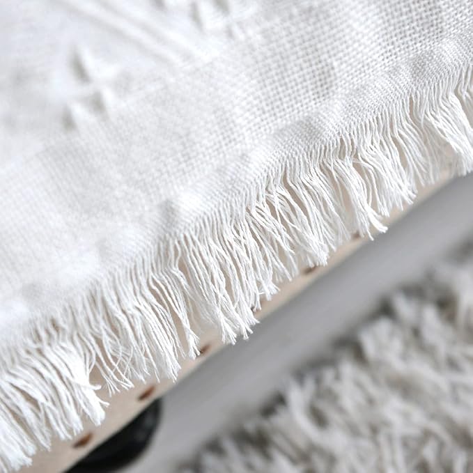 ARTABLE Small LaceTablecloth Embroidery Table Cloth Vintage Farmhouse Rustic Table Cover for Home Kitchen Wedding Outdoor Indoor Party Decor (52 x 70 Inch, Offwhite)