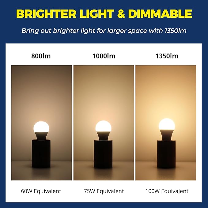 Lightinginside Smart Light Bulbs 100W Equiv., 1350LM 11W Smart Bulb Works with Alexa/Google Home/SmartLife, A19 E26 RGBCW Color Changing Bulbs, No Hub Required, 2.4G WiFi & BLE Bulb, ETL Listed, 2PCS