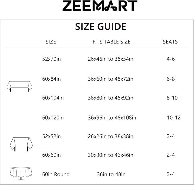 ZeeMart Boho Grid Table Cloth with Tassels (Off White, 60" x120"), Heavy Weight Linen Checked Embroidered Farmhouse Tablecloth, Water Resistant Rectangle Ivory Tablecloths