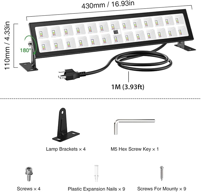Onforu Stage Lights 2 Pack 48W LED Wall Washer Light,IP66 Waterproof Outdoor RGB Light Bar with Timing,Wash Lights with DIY Colors 44-Key Remote for Garden Wedding Party