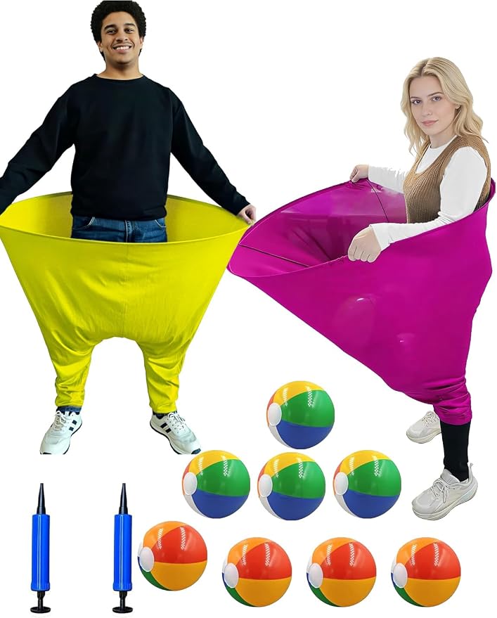 Granny Pants Yard Game Set,Outdoor Party Game Granny Pants Outdoor Game with Bouncy Balls and Air Pump Fun Family Reunion Backyard Games for Groups