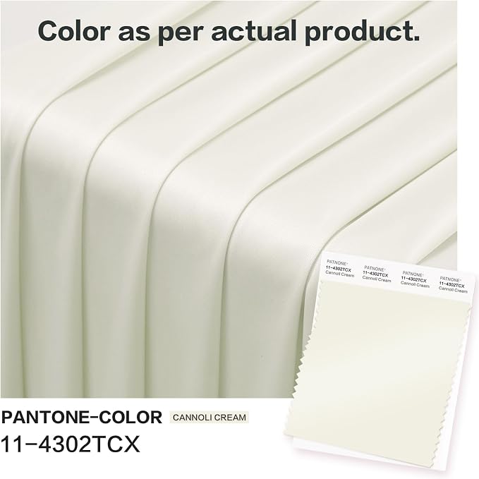 50ft×12ft Ivory Backdrop Curtain for Wedding Parties, 10 Panels Wrinkle Free Polyester Photo Backdrop Drapes Back Drop Cloth for Birthday Photography Background