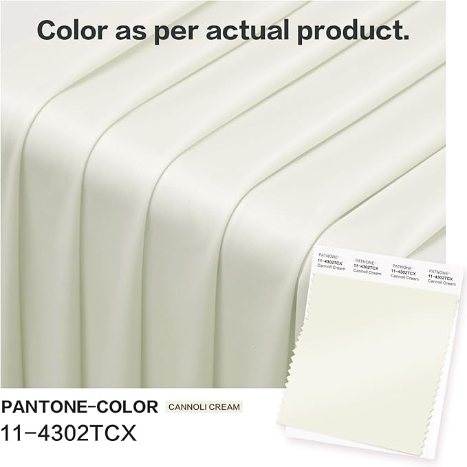 20ft×12ft Ivory Backdrop Curtain for Wedding Parties, 4 Panels Wrinkle Free Polyester Photo Backdrop Drapes Back Drop Cloth for Birthday Photography Background