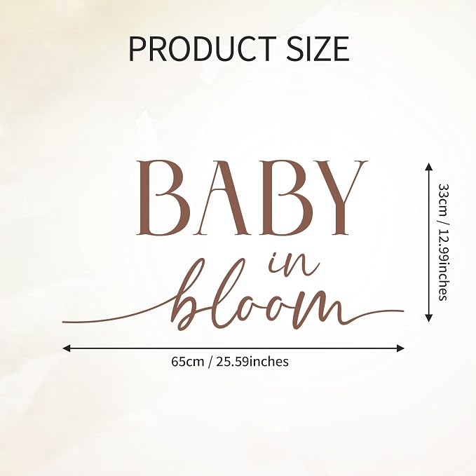 Baby in Bloom Baby Shower Decorations - Baby in Bloom Sign for Backdrop, Boy or Girl Gender Reveal Sign, Boy or Girl Arch Wall Decal, First Birthday Decorations for Boys, 1st Party Banner Supplies