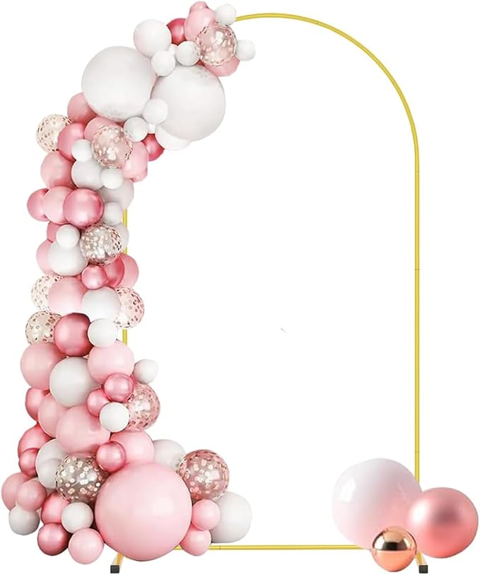Quick Assembly 7.2FT Arch Backdrop Stand for Parties, Balloon Arch Stand, Wedding Arch Backdrop Stand, Lightweight & Sturdy for Birthday, Gradutation, Birdal Shower, Baby Shower, Anniversary, Wedding, New Year