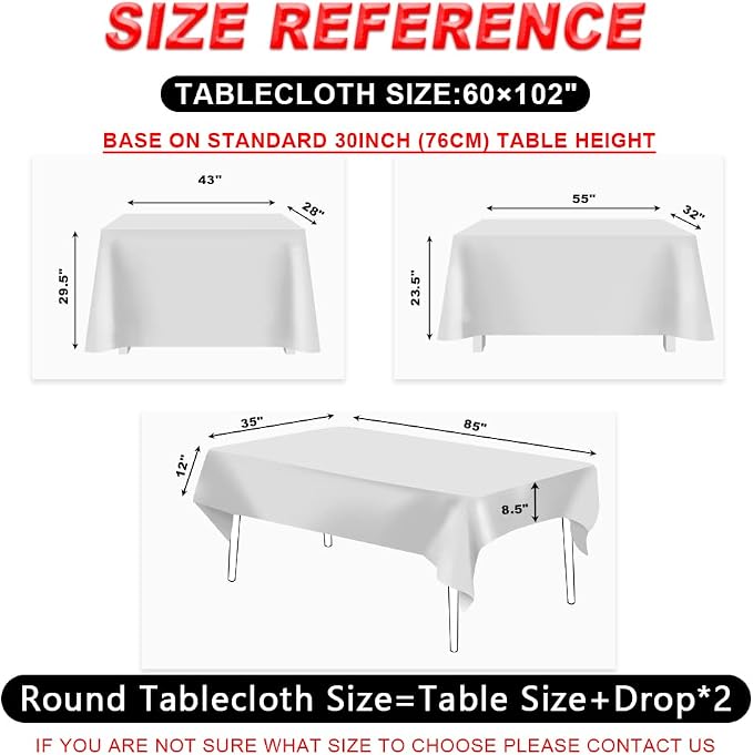 Eternal Beauty Baby Blue Tablecloth, 60x102 Inch Sequin Rectangle Table Cover for Cake Dessert Exhibition Party Birthday Events