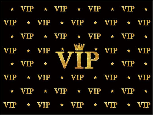 VitalCozy 6.5 x 5 Ft VIP Photography Backdrop Red Carpet Event Movie Award Backdrop Crown Star Black Photo Studio Backgrounds Polyester Fabric Celebrity Activity Ceremony Banner Props Decorations