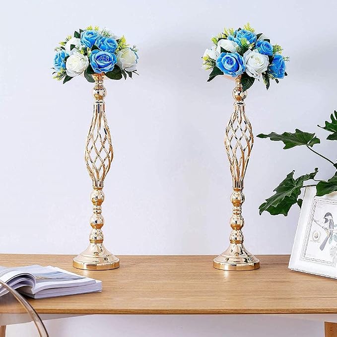 Sziqiqi Pack of 10 Fake Flowers, Silk Rose Flowers, Suit for Wedding/Party Centerpiece Road Lead Flower Rack Decorations, 10 Pieces